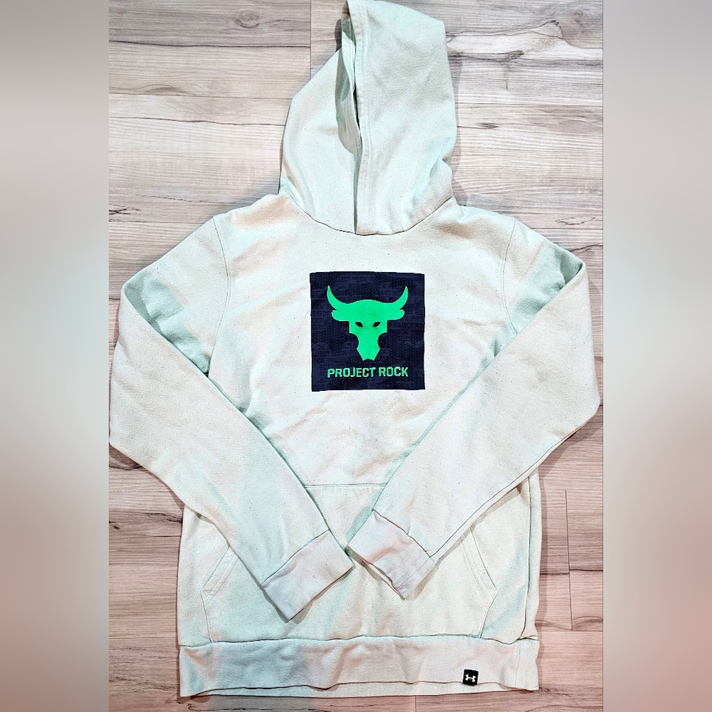 The Rock Project YXL hoodie, light green. Brand new w/o tags. Never worn.